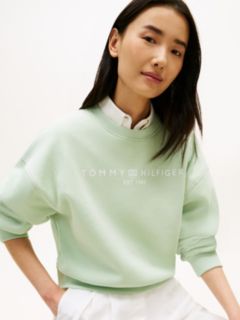 Logo Relaxed Fleece Sweatshirt — Green 2