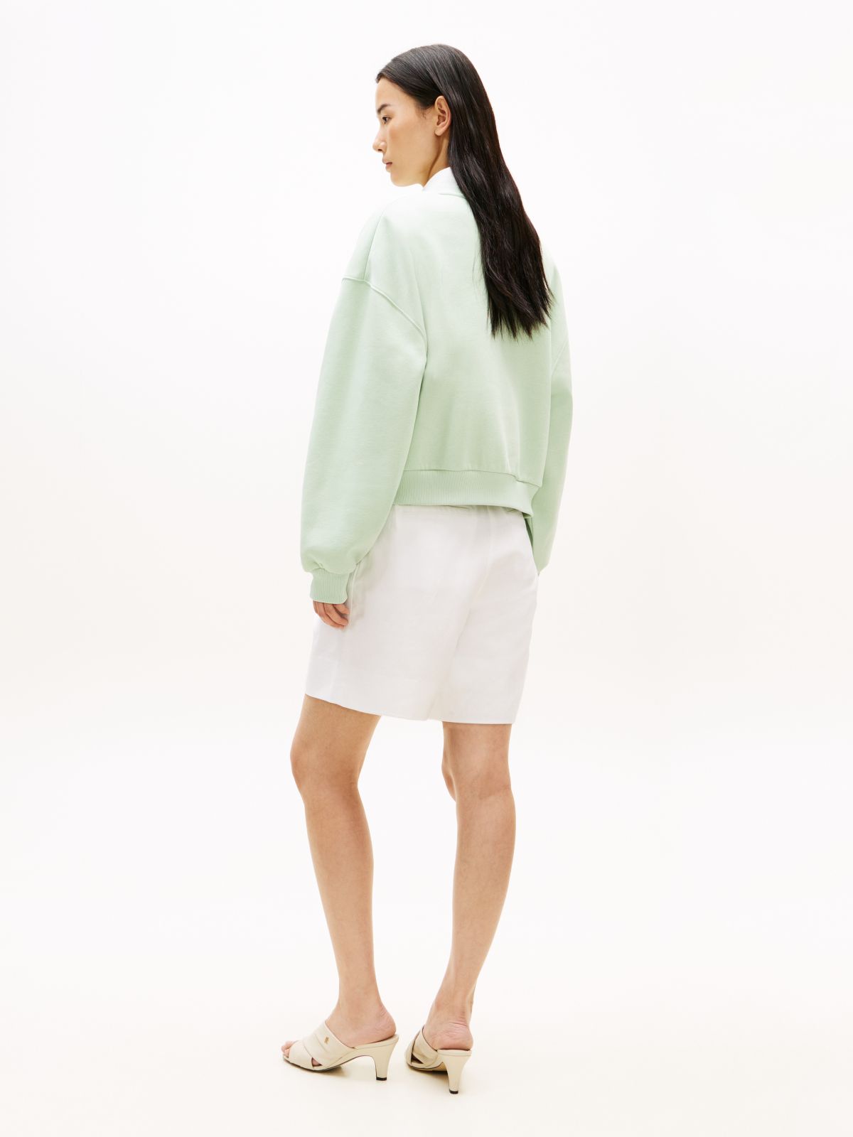 Logo Relaxed Fleece Sweatshirt — Green