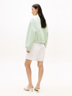 Logo Relaxed Fleece Sweatshirt — Green 4