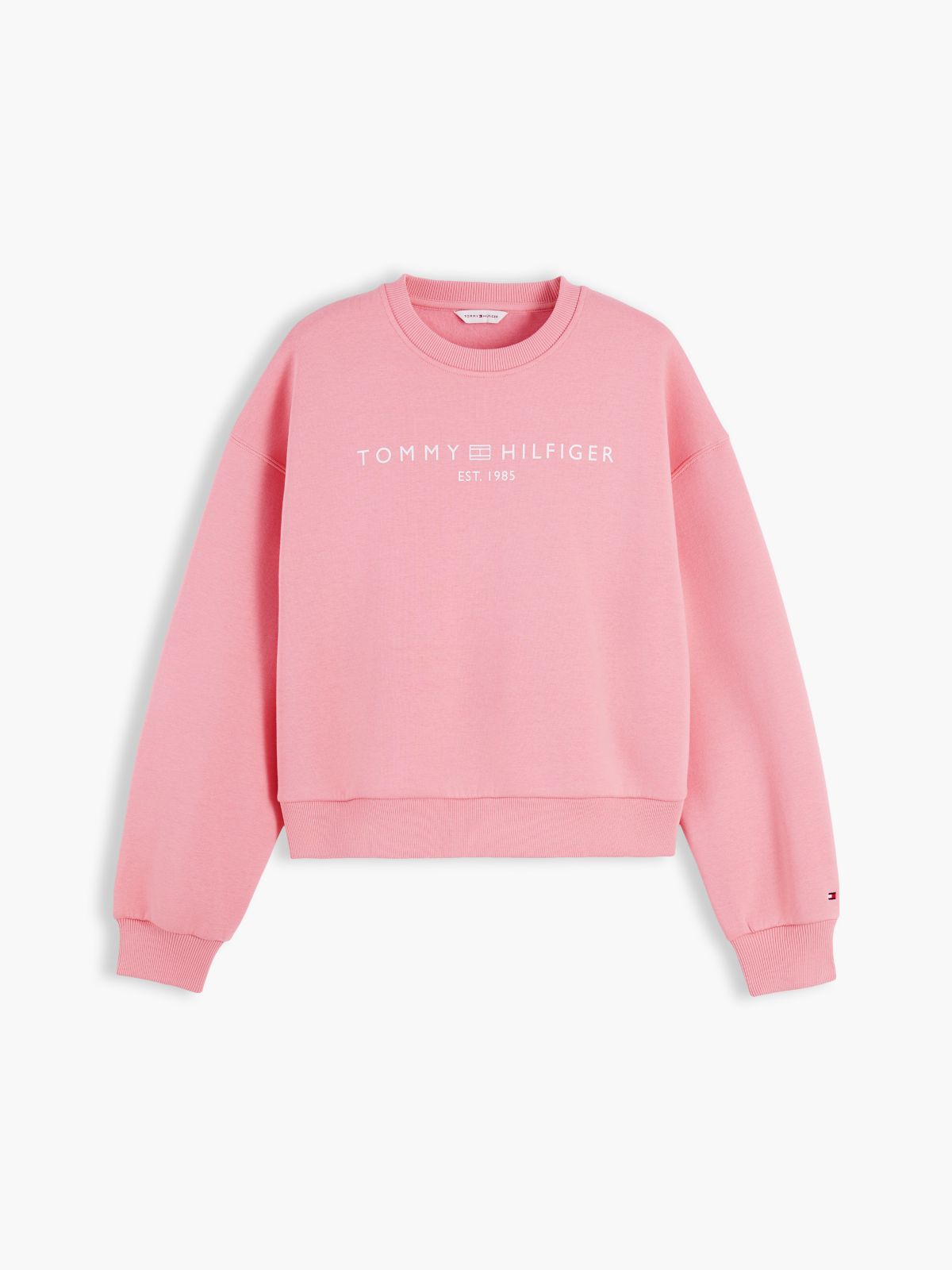 Logo Relaxed Fleece Sweatshirt — Pink