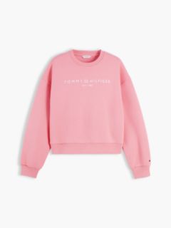 Logo Relaxed Fleece Sweatshirt — Pink 5
