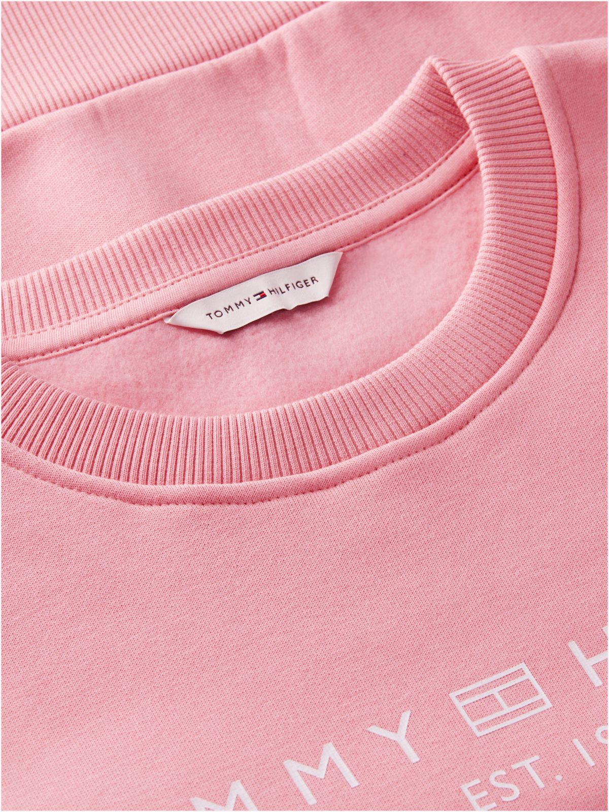 Logo Relaxed Fleece Sweatshirt — Pink