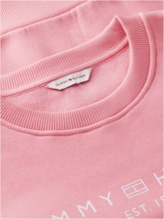 Logo Relaxed Fleece Sweatshirt — Pink 6