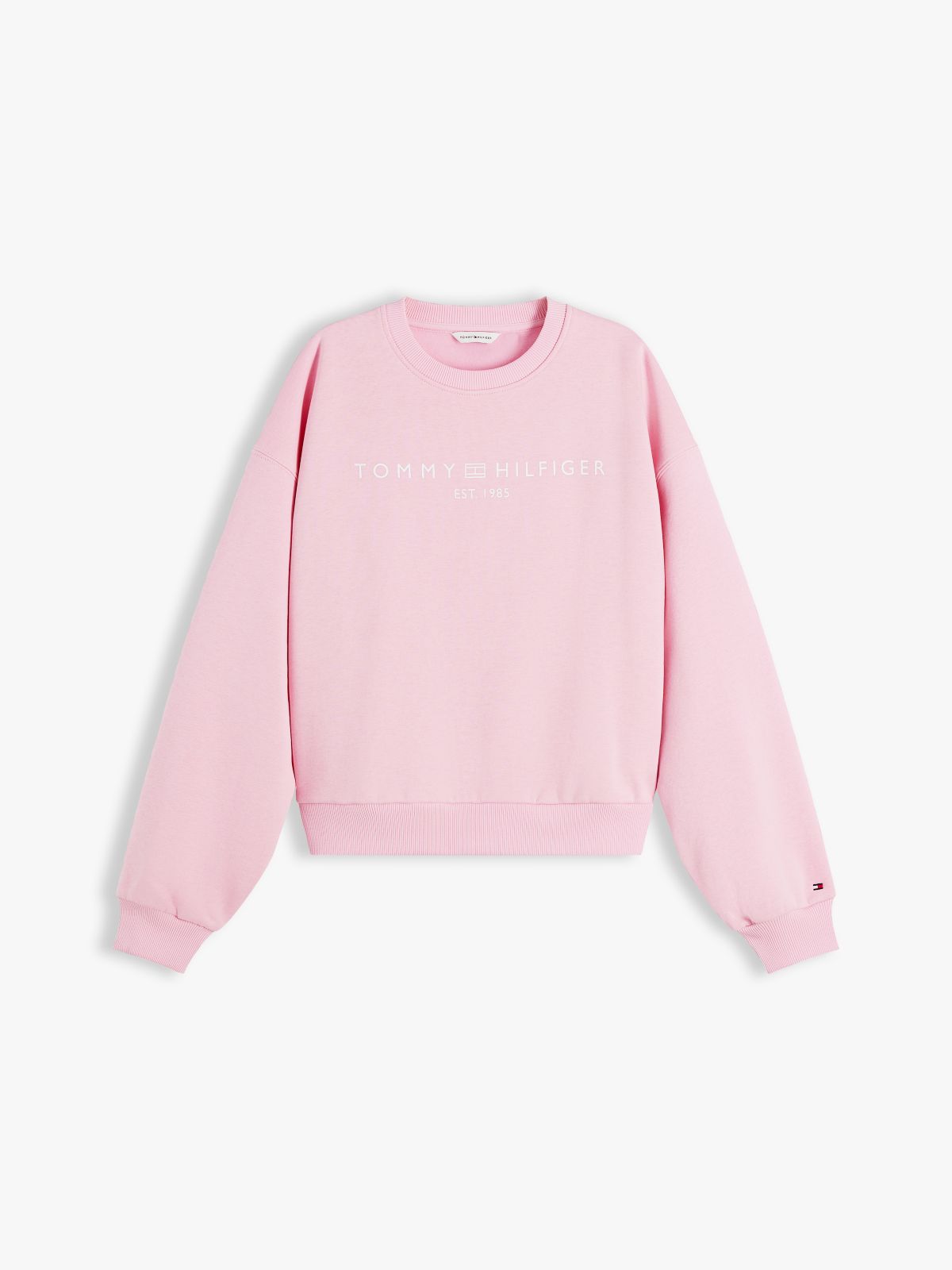 Logo Relaxed Fleece Sweatshirt — Pink