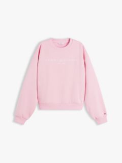 Logo Relaxed Fleece Sweatshirt — Pink 5
