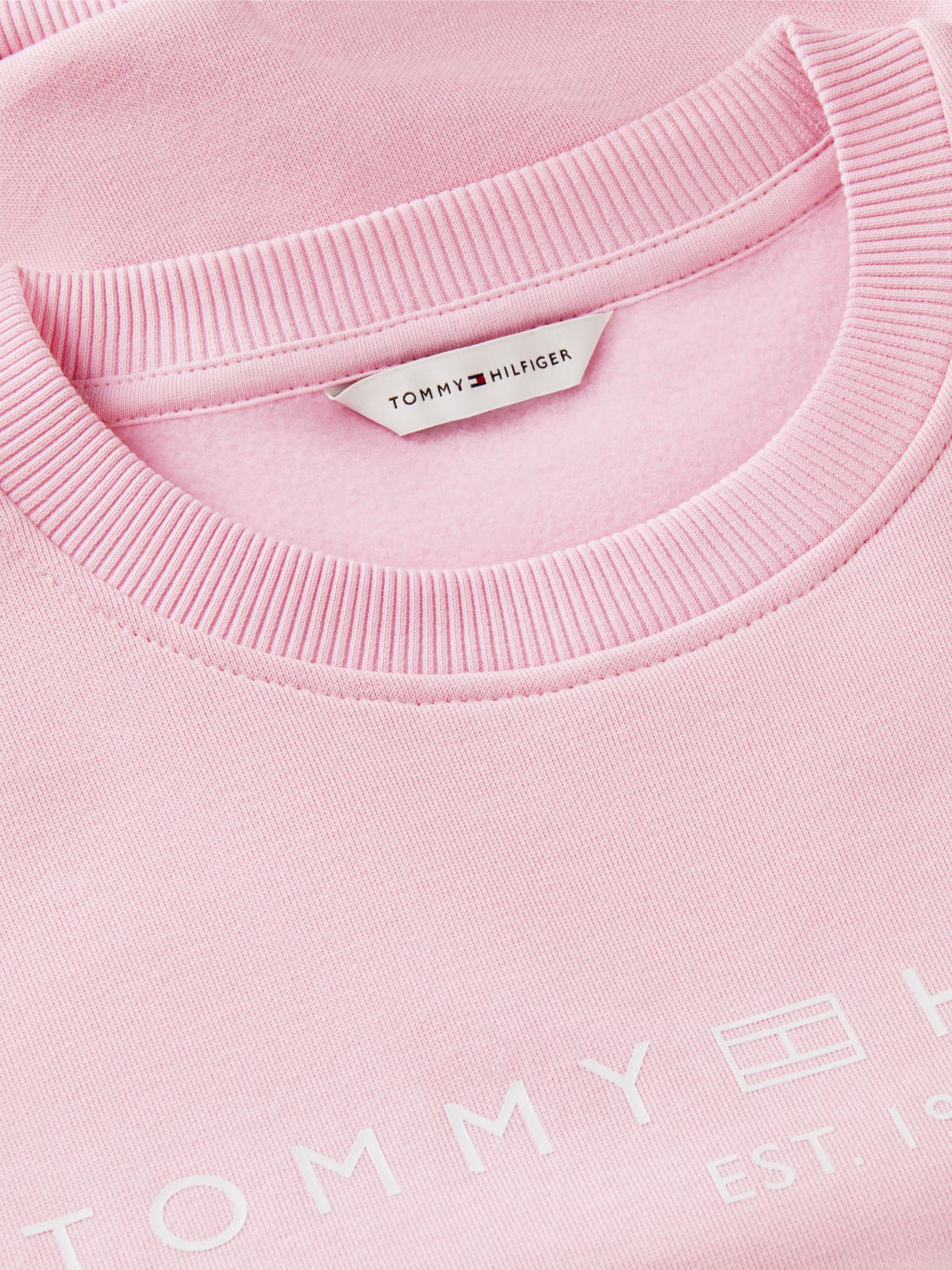 Logo Relaxed Fleece Sweatshirt — Pink
