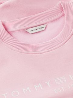 Logo Relaxed Fleece Sweatshirt — Pink 6