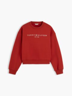 Logo Relaxed Fleece Sweatshirt — Red 5