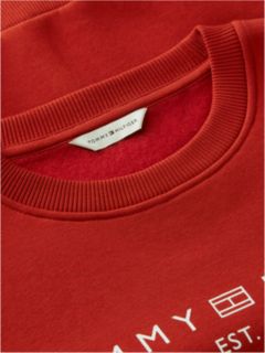 Logo Relaxed Fleece Sweatshirt — Red 6