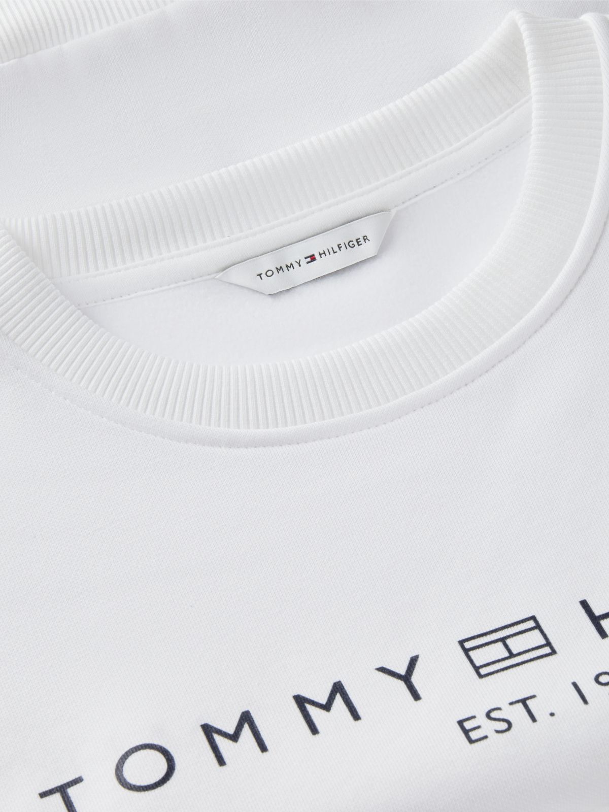 Logo Relaxed Fleece Sweatshirt — White