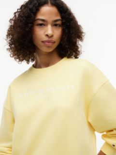 Logo Relaxed Fleece Sweatshirt — Yellow 3