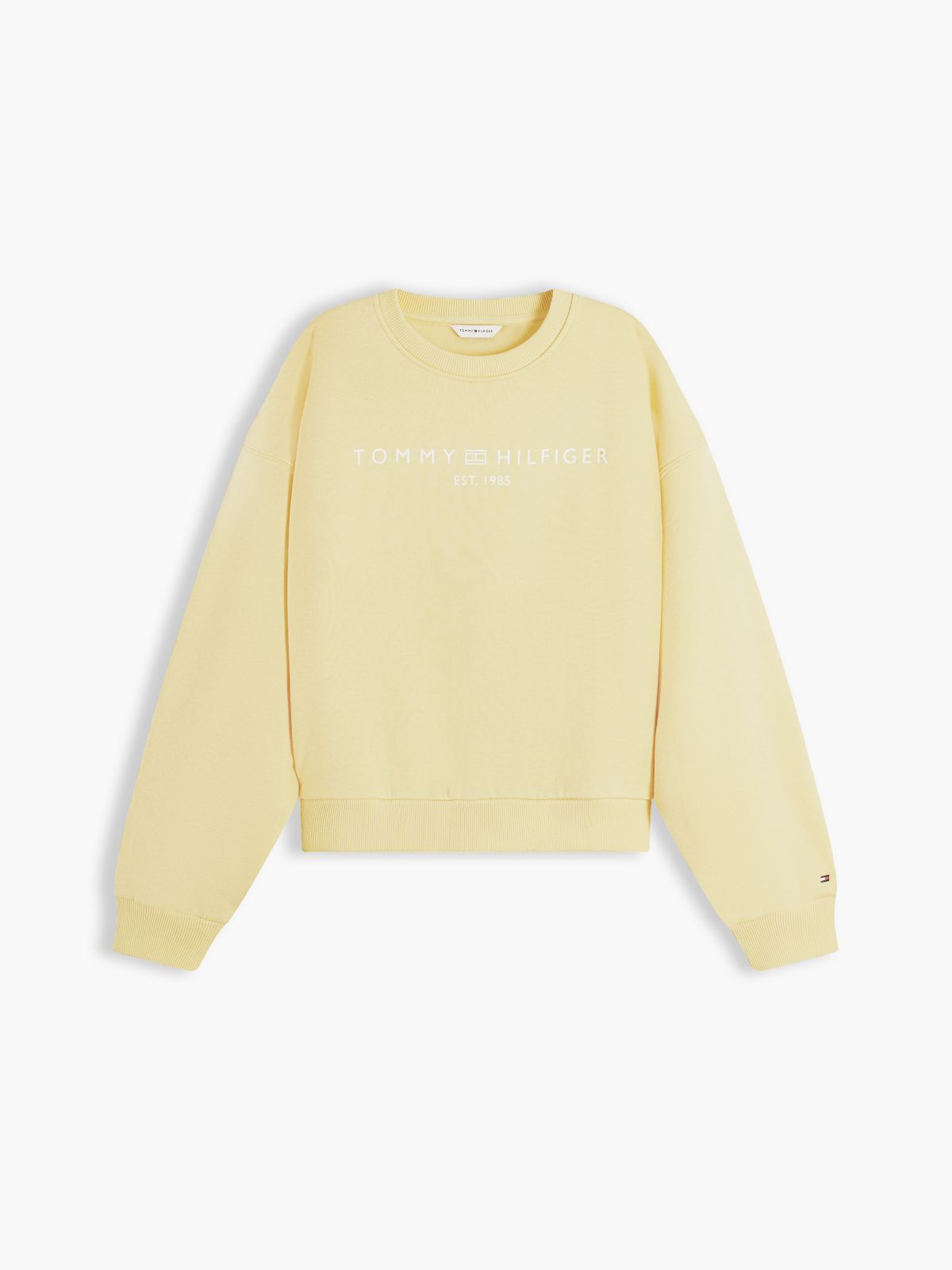 Logo Relaxed Fleece Sweatshirt — Yellow