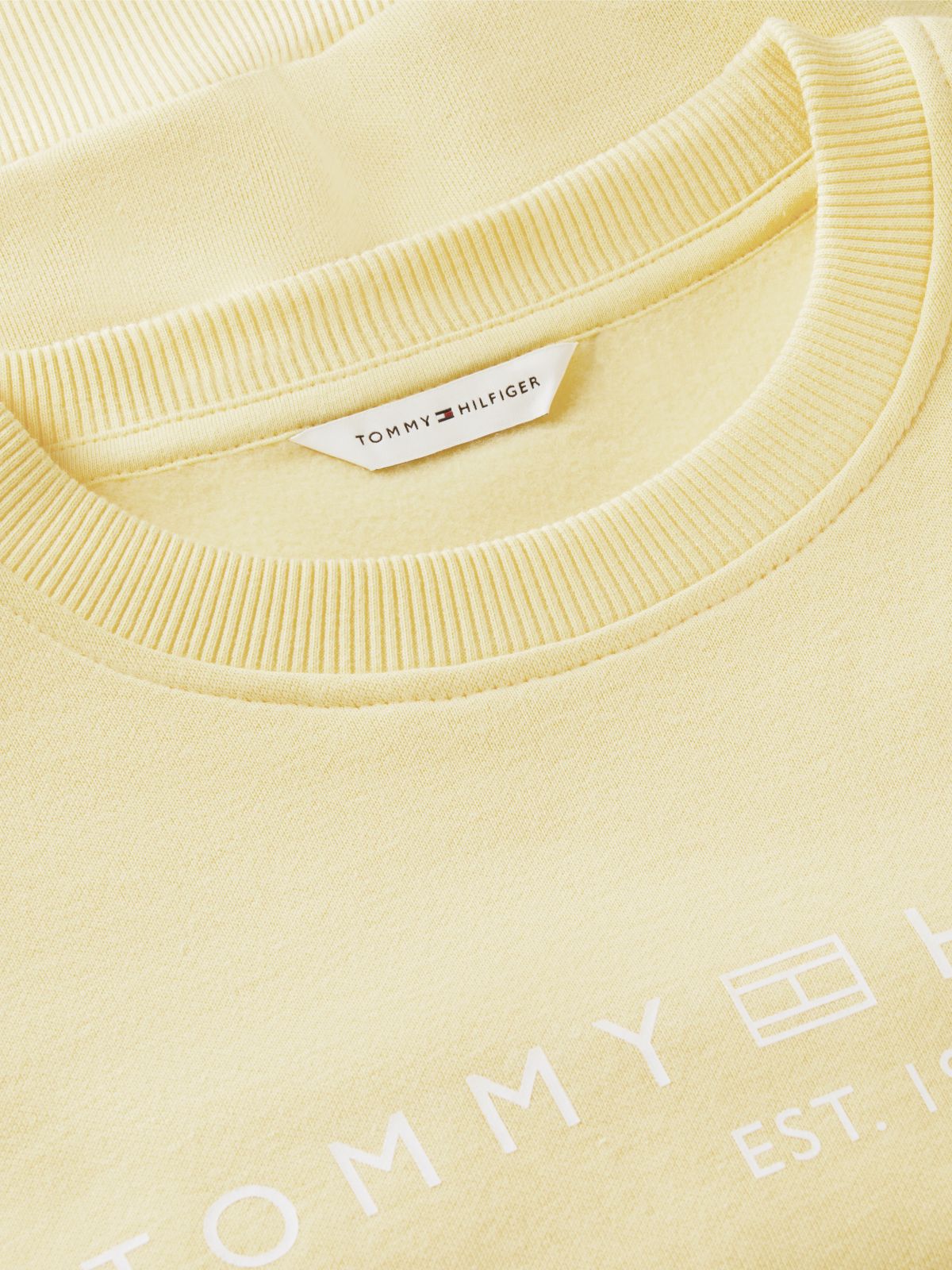 Logo Relaxed Fleece Sweatshirt — Yellow
