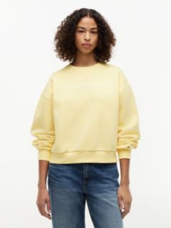 Logo Relaxed Fleece Sweatshirt — Yellow 1