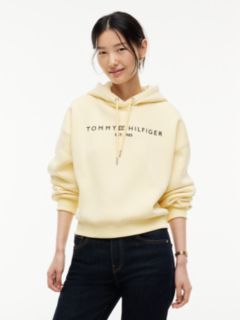 Logo Fleece Relaxed Drawstring Hoody — Yellow 1