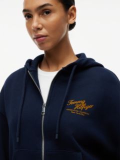 Terry Relaxed Zip-Thru Hoody — Blue 3