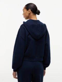 Terry Relaxed Zip-Thru Hoody — Blue 4