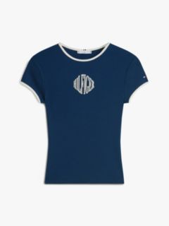 Logo Slim Ringer T-Shirt — Blue 5