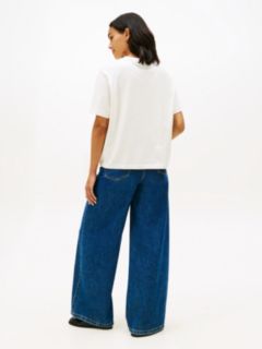 Classic Flock Logo Relaxed T-Shirt — White 4