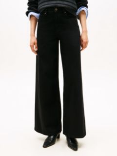 70s High Rise Wide Leg Black Jeans — Black 2