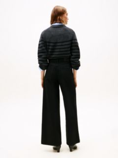 70s High Rise Wide Leg Black Jeans — Black 4