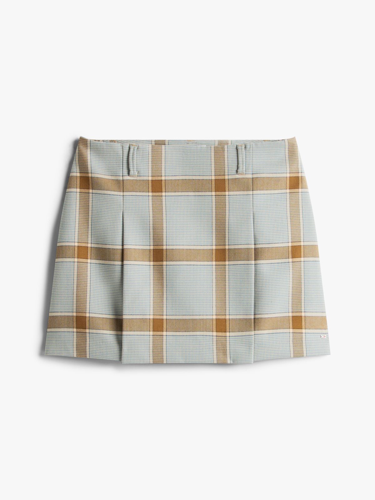 Houndstooth Check Mini Skirt — Multi