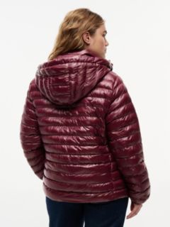 Curve Lightweight Down Shiny Slim Jacket — Red 4