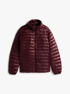 Curve Lightweight Down Shiny Slim Jacket — Red 6