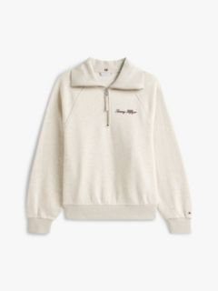 Curve Fleece Quarter-Zip Sweatshirt — Beige 5