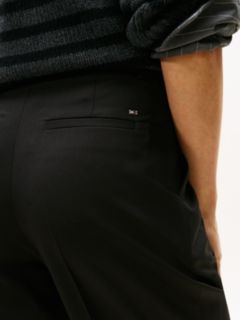 Timeless Pleated Relaxed Straight Leg Trousers — Black 3