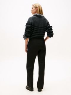 Timeless Pleated Relaxed Straight Leg Trousers — Black 4