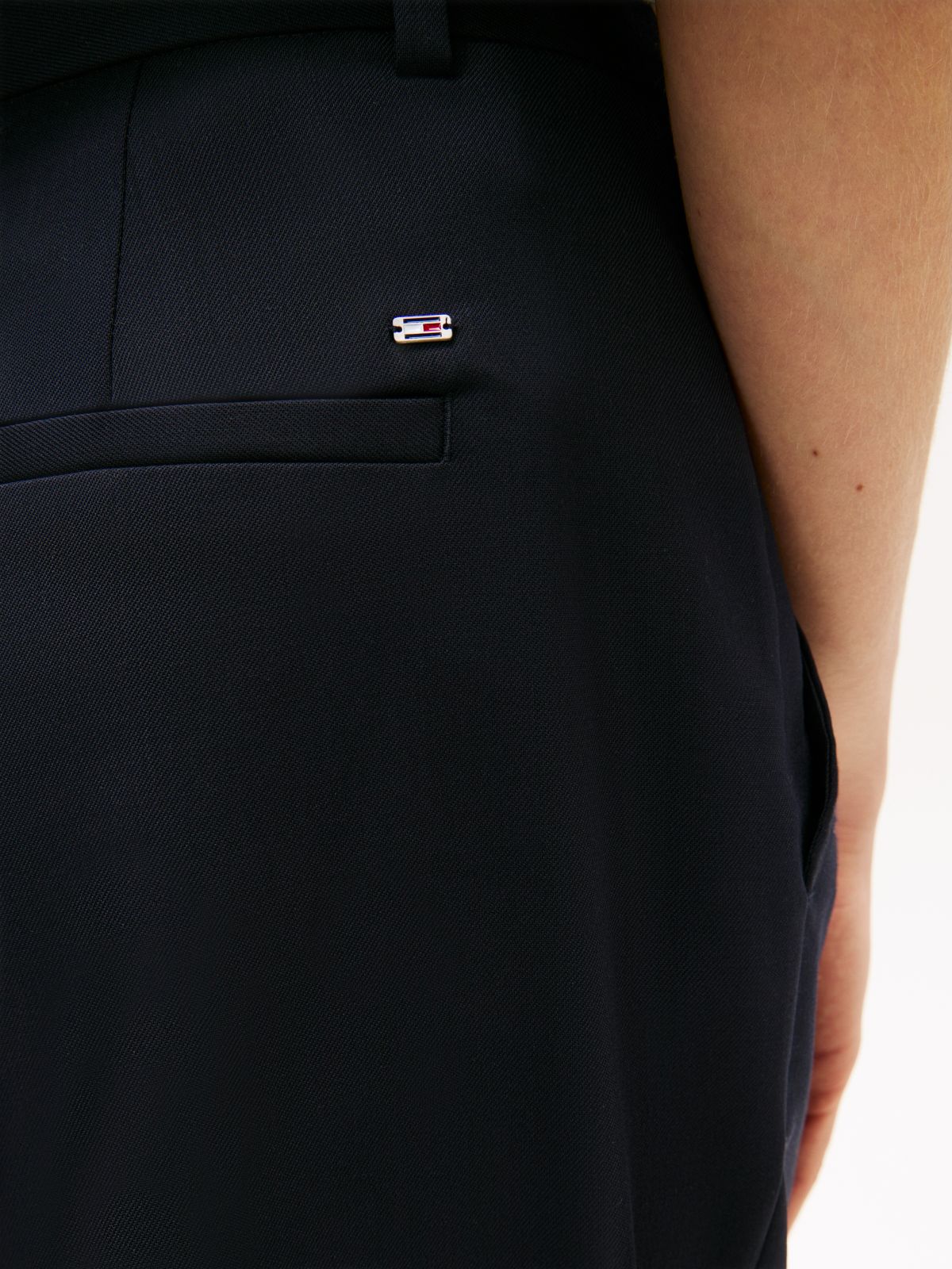 Timeless Slim Straight Leg Ankle Trousers — Burgundy