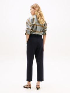 Timeless Slim Straight Leg Ankle Trousers — Burgundy 4