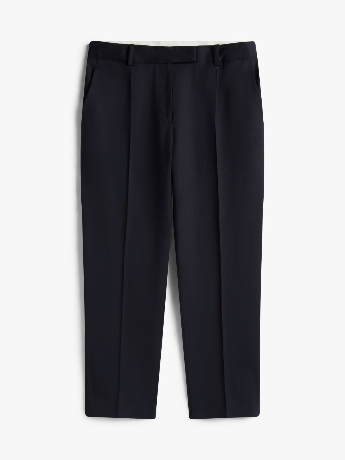 Timeless Slim Straight Leg Ankle Trousers — Burgundy