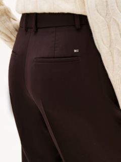 Timeless Slim Straight Leg Ankle Trousers — Burgundy 3