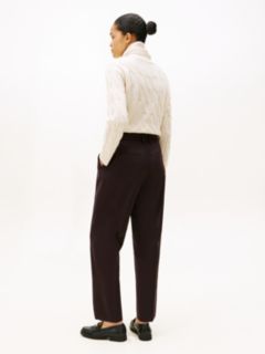 Timeless Slim Straight Leg Ankle Trousers — Burgundy 4