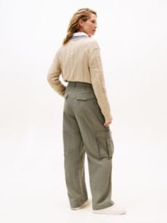 Loose Straight Leg Utility Trousers — Grey 4