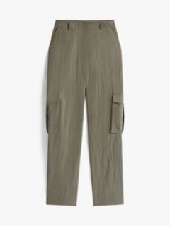 Loose Straight Leg Utility Trousers — Grey 5