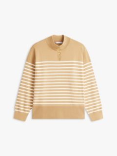 Curve Stripe Gold-Tone Button Jumper — Multi 5