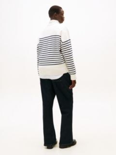 Curve Stripe Gold-Tone Button Jumper — Multi 4