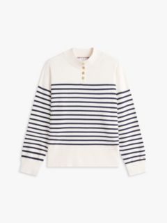 Curve Stripe Gold-Tone Button Jumper — Multi 5