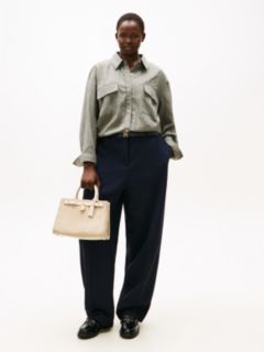 Curve Relaxed Fit Crinkle Utility Shirt — Grey 3