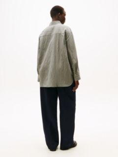 Curve Relaxed Fit Crinkle Utility Shirt — Grey 4