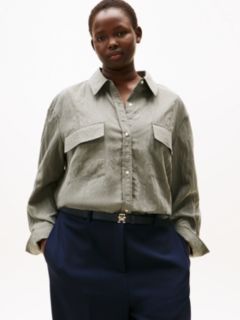 Curve Relaxed Fit Crinkle Utility Shirt — Grey 1