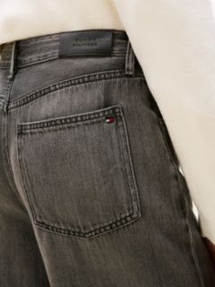 Mid Rise Relaxed Barrel Leg Jeans — Grey 3
