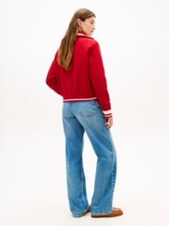 Metal Flag Relaxed Quarter-Zip Jumper — Red 4