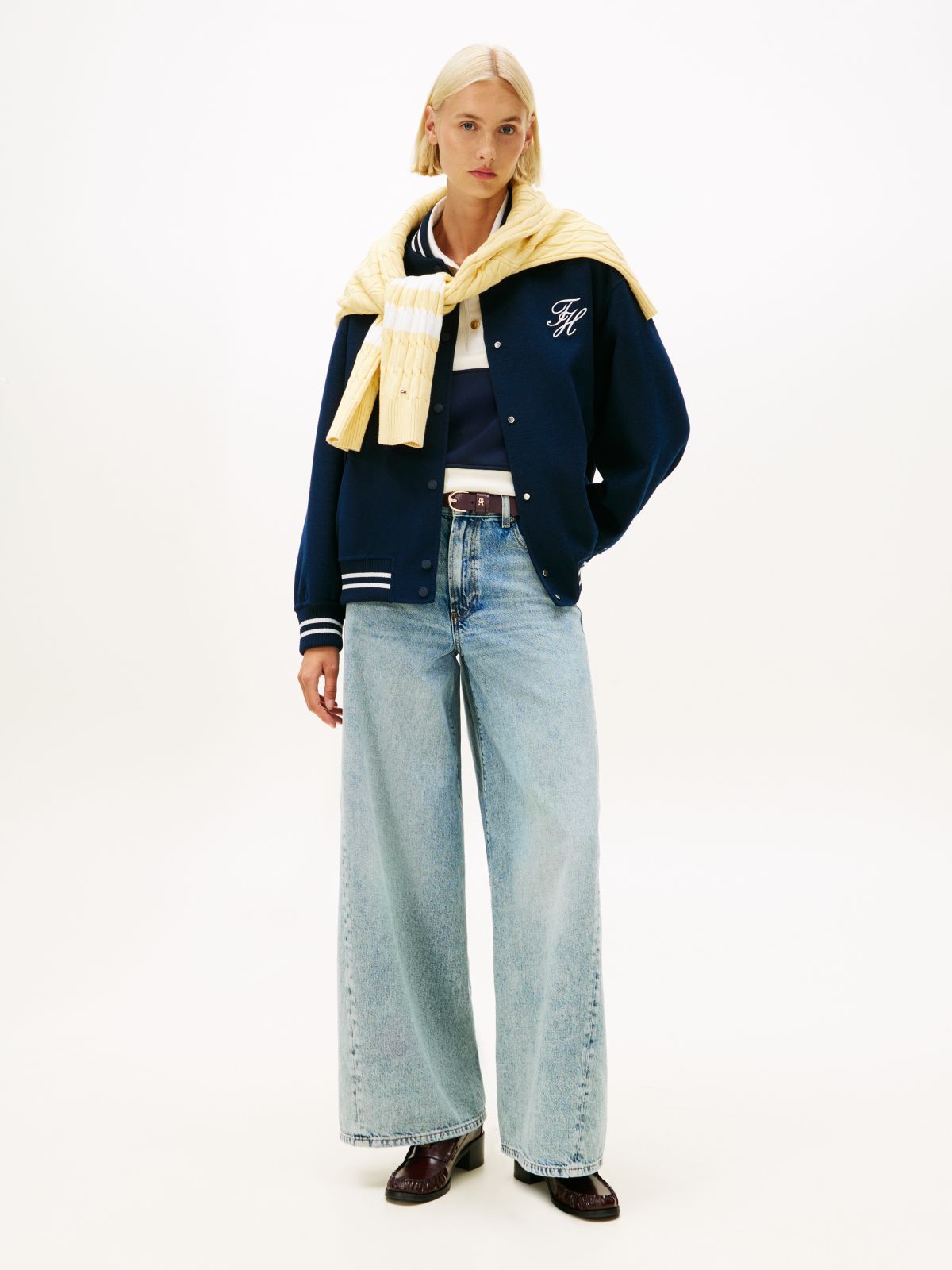Twist '70s High Rise Wide Leg Jeans — Blue