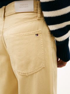 Mid Rise Barrel Leg Jeans — Beige 3