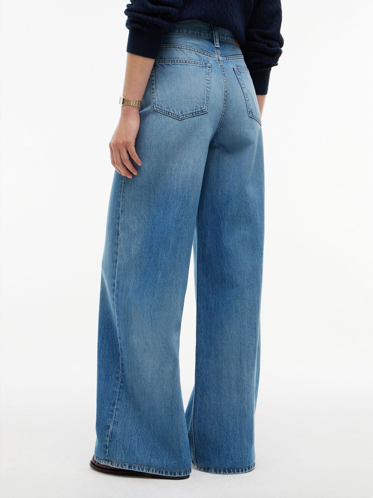 Indie High Rise Wide Jeans — Blue