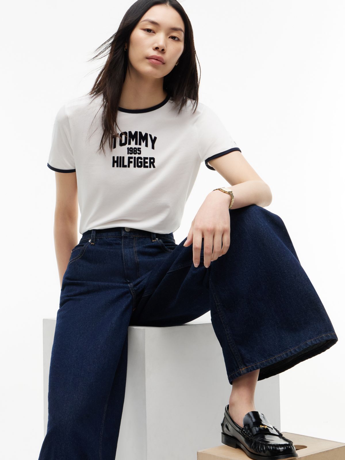 Indie High Rise Wide Jeans — Blue